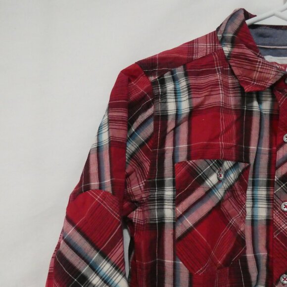 LEVI'S | medium 10-12 years | Casual Plaid Button-Up Shirt | 2 Pockets | NWOT - Picture 3 of 14